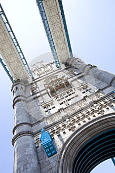 Low angle view of Tower Bridge in London