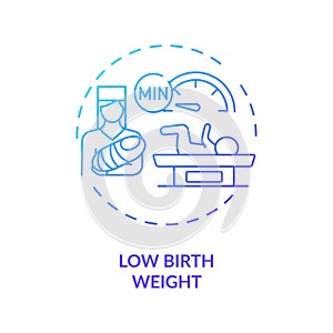 Low birthweight concept icon