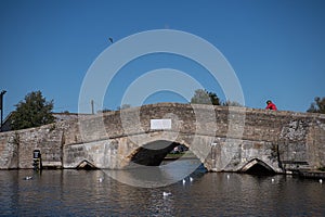 Low bridge at Potter Heigham on the Norfolk Broads