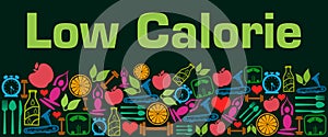 Low Calorie Health Symbols Green Colorful Texture Bottom