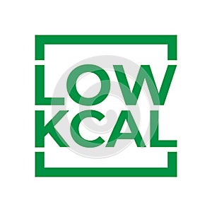 Low calorie icon for food label or any product
