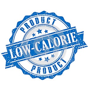 Low-calorie product grunge stamp