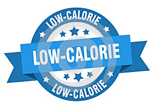 low-calorie round ribbon isolated label. low-calorie sign.