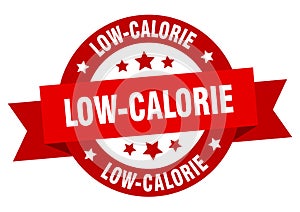 low-calorie round ribbon isolated label. low-calorie sign.