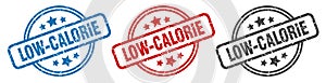 low-calorie stamp. low-calorie round isolated sign.