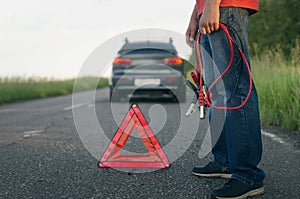 Low car battery charge.