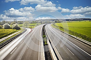 Low Car traffic on Autobahn