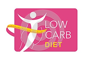 Low-carb diet banner or flyer template