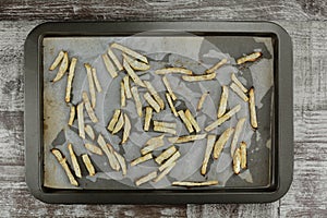 Low-Carb Keto Fried Beef Steak Strips with Baked Celery Fries - Peruvian Lomo Saltado con Papa Fritas de Nabo