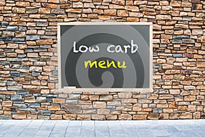 Low carb menu