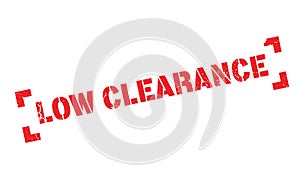 Low Clearance rubber stamp