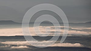 Low Clouds in a Desert Valley Timelapse