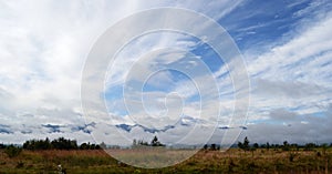 Low clouds landscape