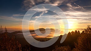 Low clouds on mountain Voras