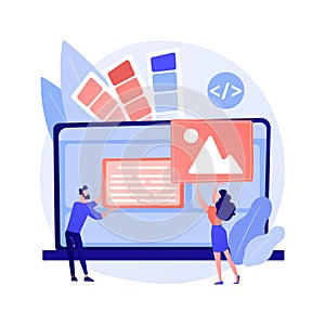 Low code development abstract concept vector illustration.