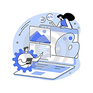 Low code development abstract concept vector illustration.