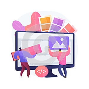 Low code development abstract concept vector illustration.