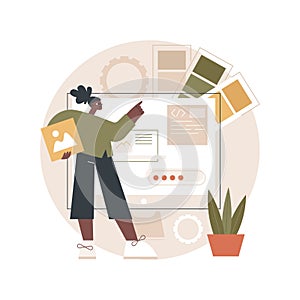 Low code development abstract concept vector illustration.