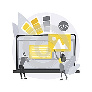 Low code development abstract concept vector illustration.