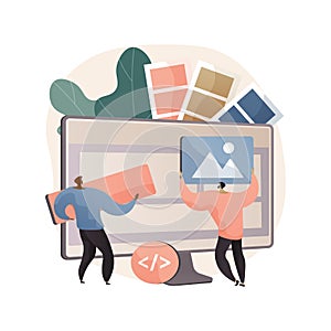 Low code development abstract concept vector illustration.