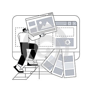 Low code development abstract concept vector illustration.