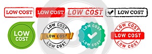 low cost stamp seal badge and speech bubble sign for cheap price value business