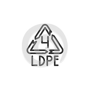 Low-density polyethylene line icon