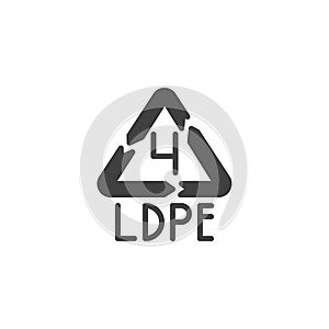 Low-density polyethylene vector icon