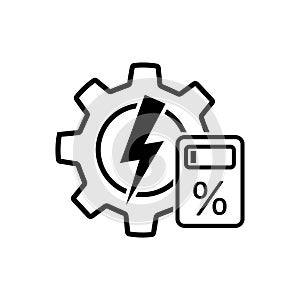 Low energy cost. Vector linear icon isolated on white background