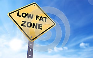 Low fat zone sign photo