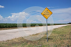 Low Flying Aircraft warning sign