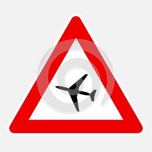 Low flying aircrafts road sign