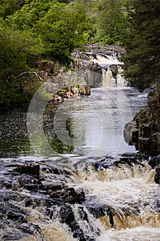 Low Force waterfall on the river Tees, North Pennines, England photo