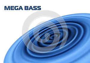 Low-frequency dynamic pulsating membrane. Vector graphics