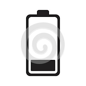 Low and full Battery charging icon template black color editable. Low and full Battery charging icon symbol Flat vector