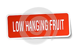 Low hanging fruit sticker