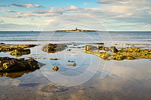 Low Hauxley Beach looks over Coquet Island