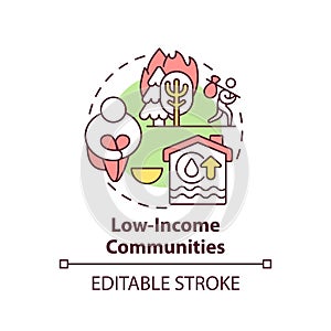 Low-income communities concept icon