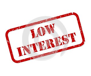 Low Interest Rubber Stamp Vector