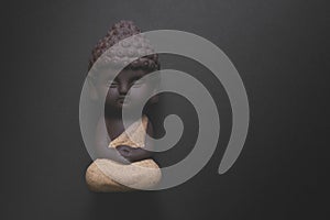 Low key of a Budha statue