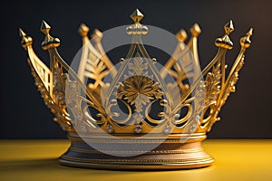 low key image of beautiful queen crown. vintage filtered. fantasy medieval period. generative ai
