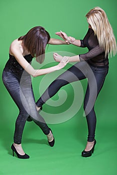 Low kick in self defence photo