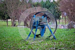 Old chaff cutter in the garden