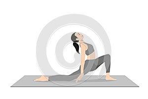 Low Lunge Backbend Pose, Anjaneyasana Anuvittasana