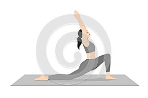 Low Lunge Pose, Anjaneyasana, Crescent Low Lunge Pose, Crescent Moon Pose