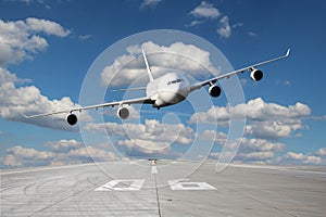 Low pass of white plane