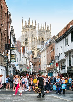 Low Petergate, a thriving street in York, England.