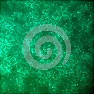 Low poly abstract background featuring a modern geometric design and connected nodes pattern.