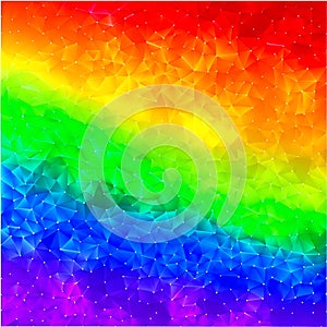 Low poly abstract background featuring a modern geometric design and connected nodes pattern.