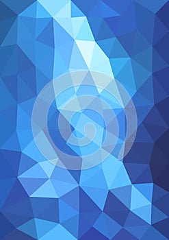 Low poly abstract blue background photo